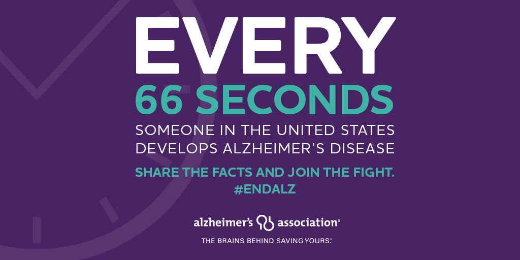 alzassociation's tweet photo. Let’s stop the clock and put an end to Alzheimer’s disease! https://t.co/NwLeITl5ut #Every66Seconds #ENDALZ https://t.co/m7T34ocbCu