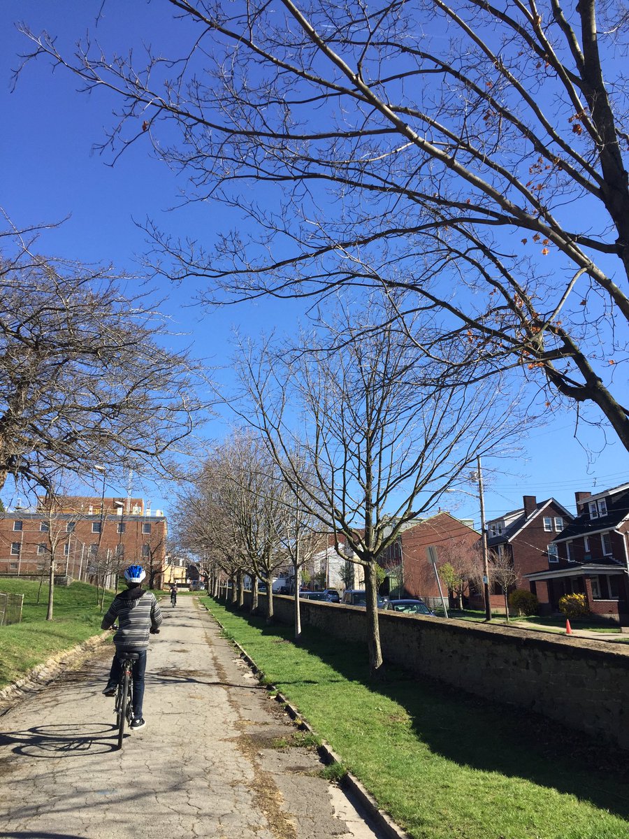 pittsburghparks's tweet photo. Arsenal students spending a sunny Tuesday learning to ride in the park with Positive Spin 🚲 @BikePGH @arsenalparkpgh https://t.co/N7d1blIDr7