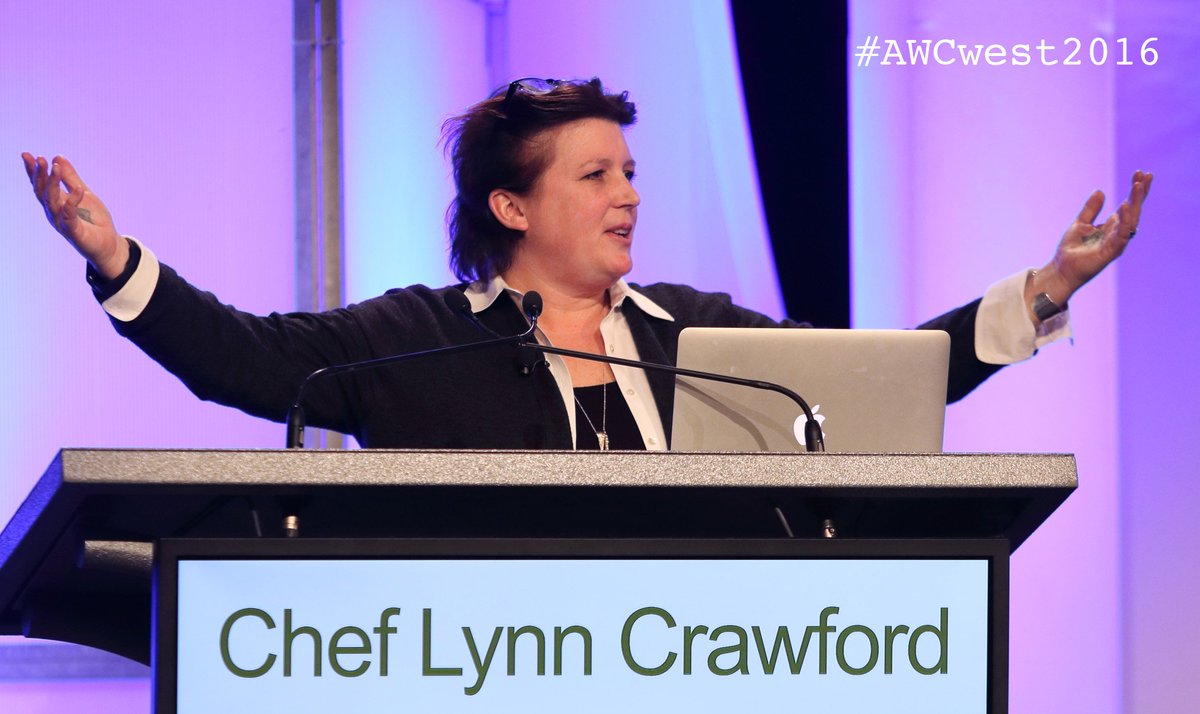 "I'm amazed at anyone who grows food. I barely keep basil plants alive due to racoons! It's hard work!" #AWCwest2016