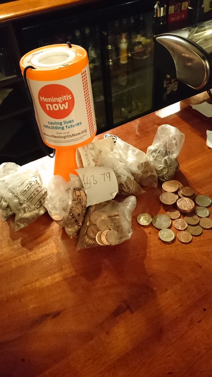scottdawsonswim's tweet photo. @MeningitisNow. Amazing effort from @Obelisk_pub  it has only been a month!Empty and ready for a refill! #soloswim https://t.co/fB924DKW2S