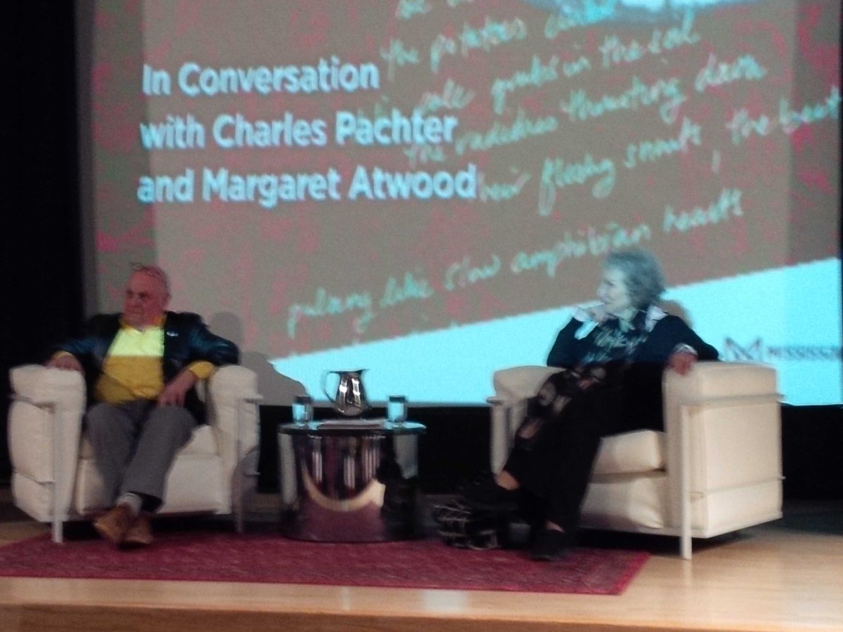 MississaugaFnd's tweet photo. How wonderful to be here for @SaugaMuseums event with Margaret Atwood and Charles Pachter! Welcome to #Mississauga. https://t.co/Rh9nQnkhnK