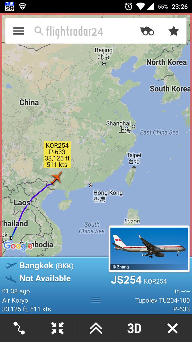 CivMilAir's tweet photo. Returning to Pyongyang...
Air Koryo #DPRK #NorthKorea
Tu204 #P633 JS254 from Bangkok
https://t.co/pdpWRlHTvK https://t.co/AfRDXGyg9U