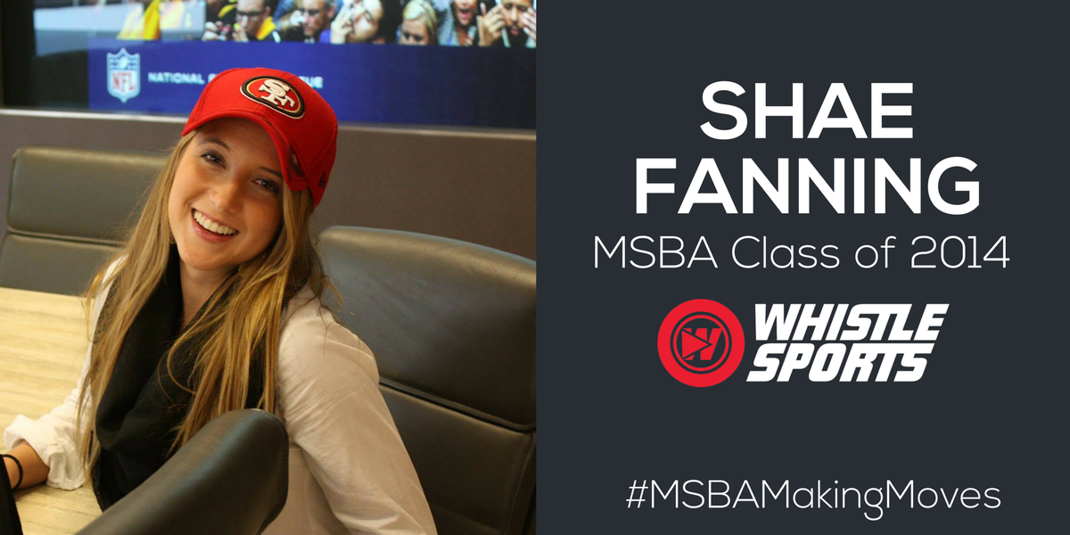 goMSBA's tweet photo. Congrats to #MSBA14 alum @ShaeDelaney on her new job at @WhistleSports! #MSBAMakingMoves https://t.co/tDdMql927J