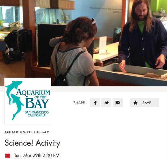 RedRoverSF's tweet photo. Bring your little scientist to @AquariumOTheBay's Science! Activity TODAY at 2:30. https://t.co/nx6k1ry3Gp https://t.co/R1amLxtxFF