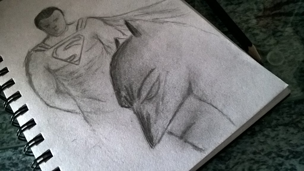 Prico1's tweet photo. Batman v Superman #GodvMan #PencilvPaper @DCComics #Superheros #BatmanvSuperman #DawnofJustice https://t.co/k3eJxuwXZr