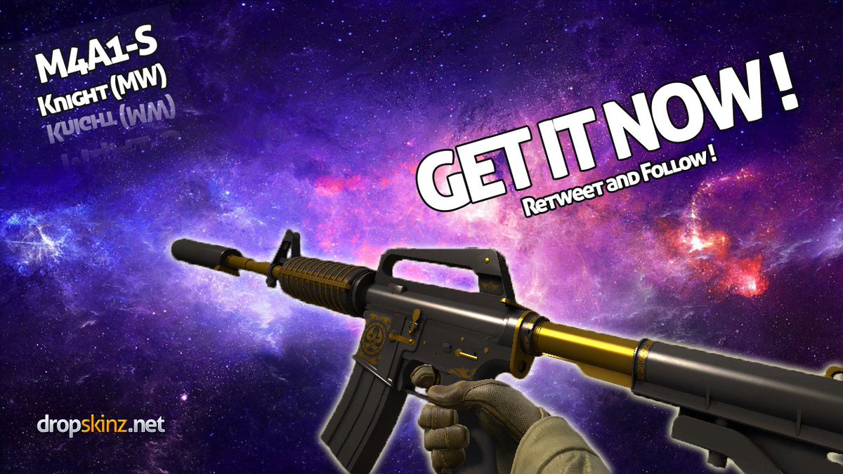 dropskinz's tweet photo. M4A1-S | Knight (MW)

Enter here >>> https://t.co/8i9hdEI5zX

RT + FOLLOW
#CSGOgiveaway #freeCSGOskins https://t.co/IVFq32fLDX