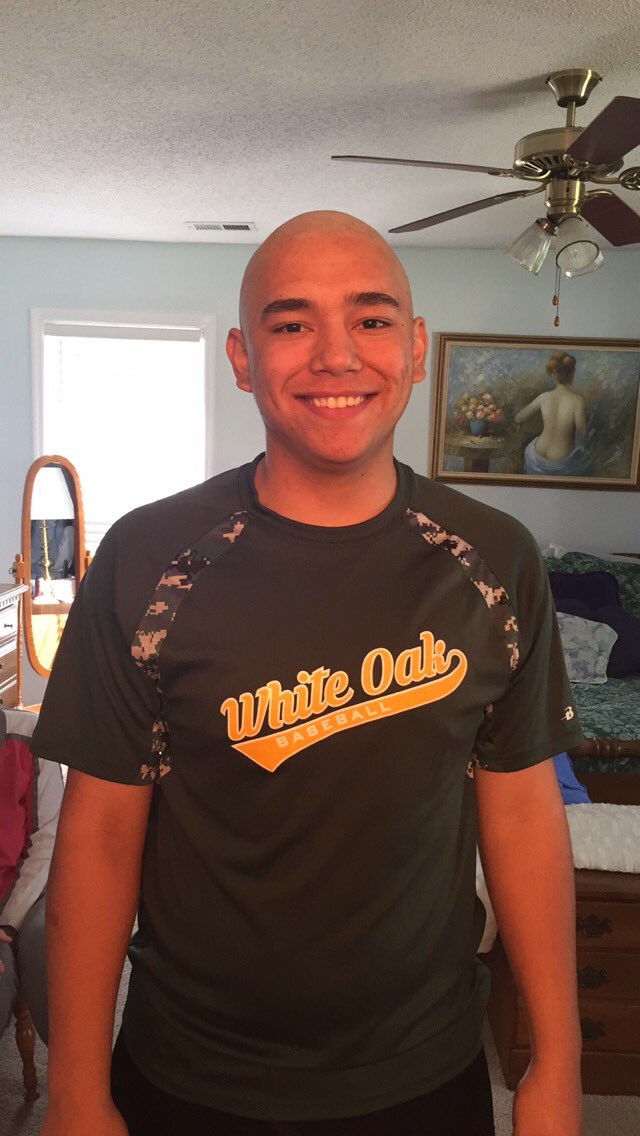 CamFighting's tweet photo. With the 3rd chemo done and the hair gone we can only move forward from here ๐๐ #CamsFight https://t.co/iBTKhg3Syt