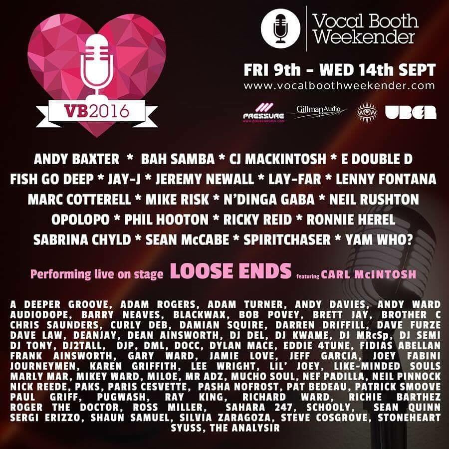 Silvia_Zaragoza's tweet image. Official flyer for this year's Vocal Booth Weekender #vocalboothweekender2016 #vb2016 #alicante #spain #housemusic