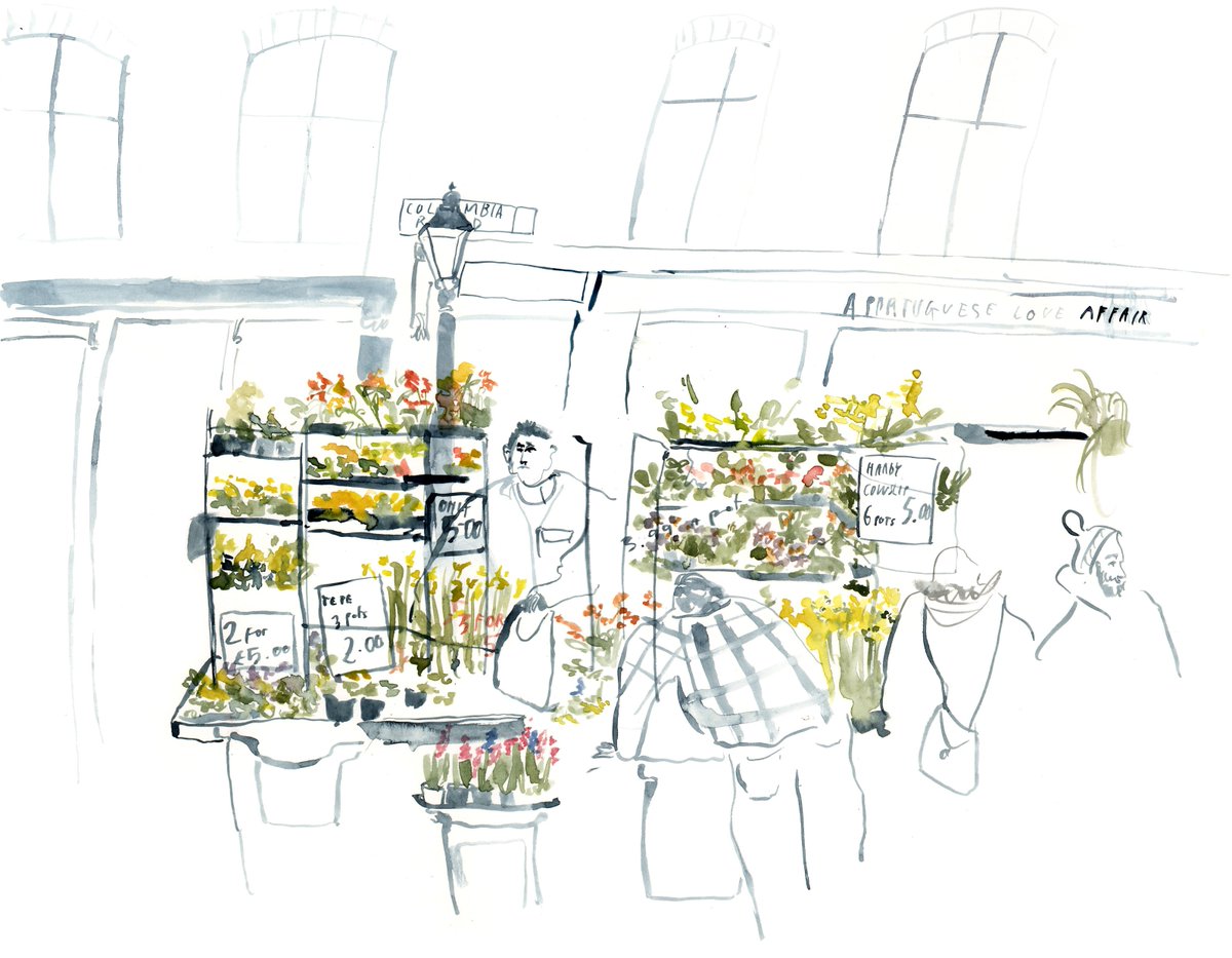 #reportage #drawings from the flower market on Columbia road, in #London