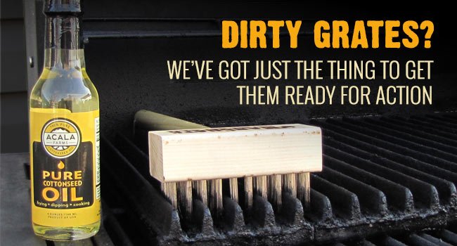 GrateBitesGirl's tweet photo. Spring "clean off your grill" promo! #ManGrate brush &amp; @AcalaFarms cottonseed oil for $20. https://t.co/Tz7kepvELL https://t.co/TkduXta9cn