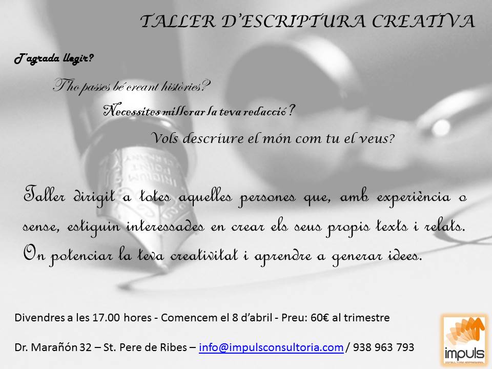 Impulsxemon's tweet photo. Escritura creativa #formacion https://t.co/Mnw3bdb0EH