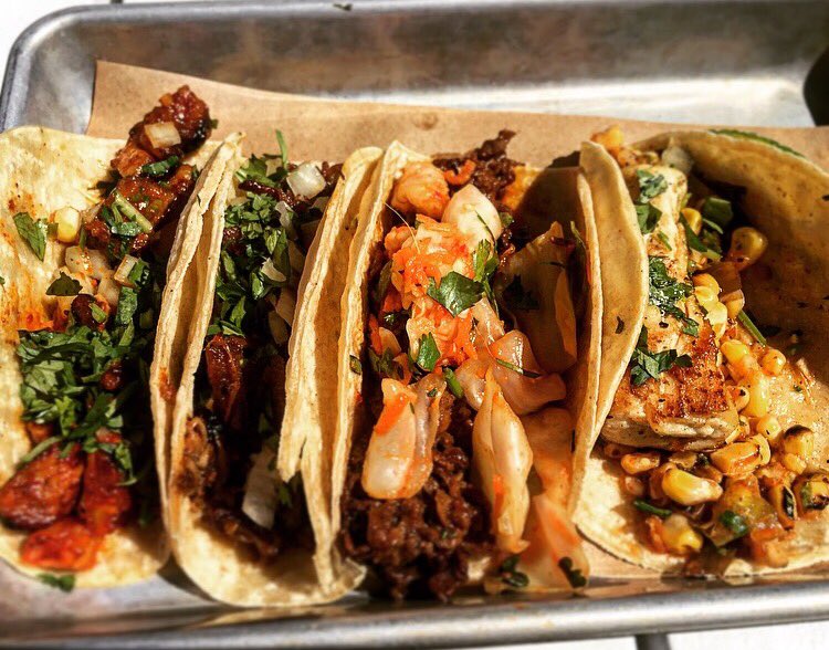 RichOToole's tweet photo. Happy Taco Tuesday! Pork Pastor, Duck, Ribeye & Mahi Mahi! #BigButtsAndTacoTrucks https://t.co/2BKqxtizNG