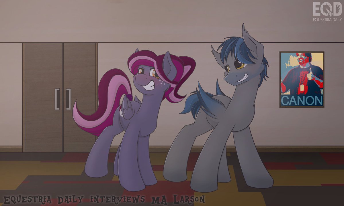 AllysterBlack's tweet photo. The interview with @M_A_Larson is finally up on @EquestriaDaily glad I was able to get the art done in time! #brony https://t.co/MXaIHCyX0y