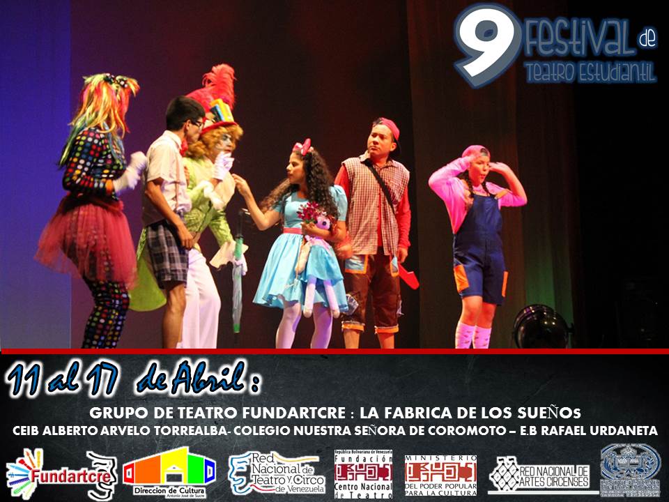 fundartcre's tweet photo. Grupo de Teatro Fundartcre "La Fabrica de los Sueños"
en las Escuelas y Comunidades 
del 11 al 17 de Abril 2016 https://t.co/BZUzBrud1N