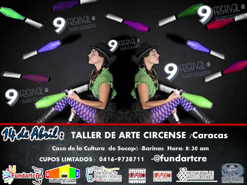 fundartcre's tweet photo. Taller de  Arte Circernse 
Para Estudiantes y Docentes 
@RedArteCircense  @culturabarinas @C_Escenico https://t.co/IykrYxs8ck