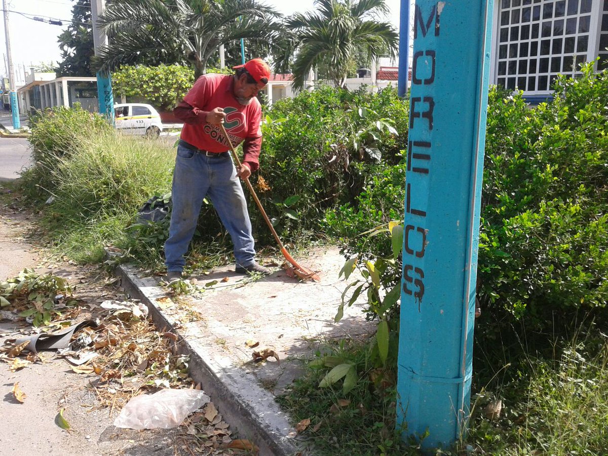 ProgramasRBA's tweet photo. Hoy las #BrigadasDelBienestar realizando limpieza de camellones y banquetas en Av. Morelos con Av. San Salvador https://t.co/iSSphB9hWj