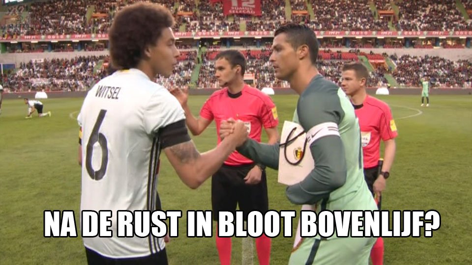 sporza's tweet image. Misschien moet er in de kleedkamers toch eens nagedacht worden over de kleuren van de truitjes... #porbel