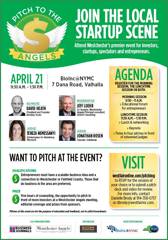 BioIncNYMC's tweet photo. Join the Local Startup Scene on 4/21 @BioIncNYMC. Investors, startups, spectators &amp; entrepreneurs invited to attend. https://t.co/pmjzAoQAvA