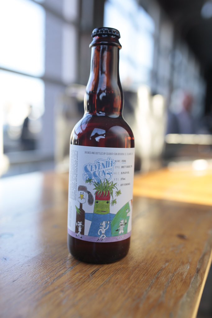 seventhsonbrew's tweet photo. Our second 375ml bottle was released today, Feral Brett DIPA, Label design by Fernegal https://t.co/qO9bgucvl5