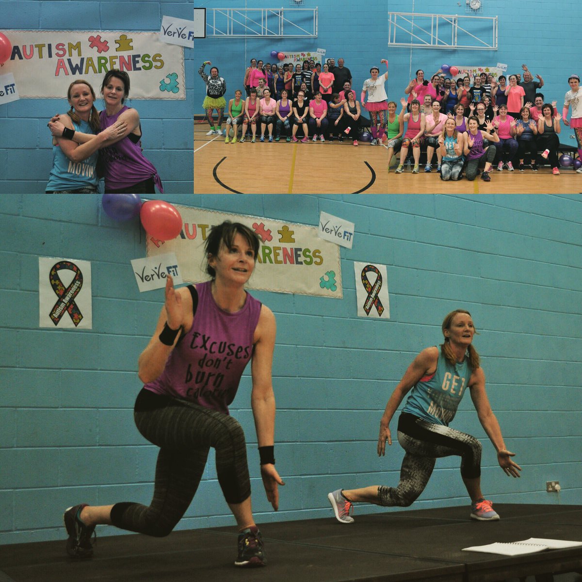 Raised our heart rate to raise awareness for #Autism #VerVe #fit #exercise #stonehaven #laurencekirk #awesome