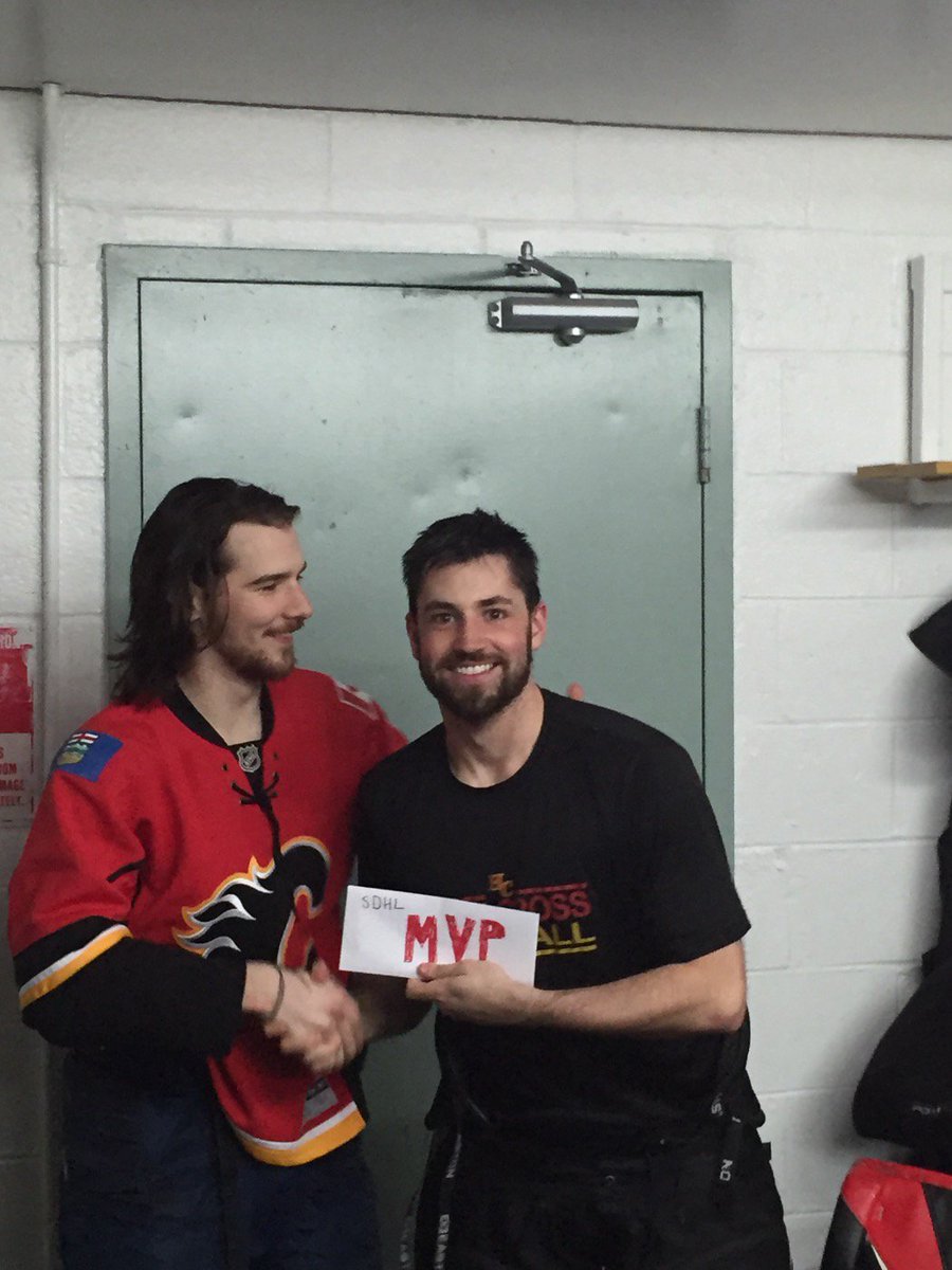 SDHL69's tweet photo. MVP of game one went to sir dumpy McGee himself @jamesjmesjames7 #experience #condomless https://t.co/V1gK7g8QdD