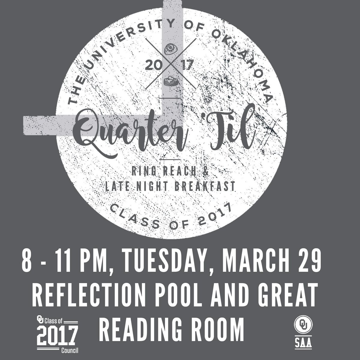 oku__sab's tweet photo. @OUClassof2017: Don’t forget about tonight’s Quarter 'Til event. Stop by from 8-11pm! #yOUrRing #OURing https://t.co/ctlKREDvIJ