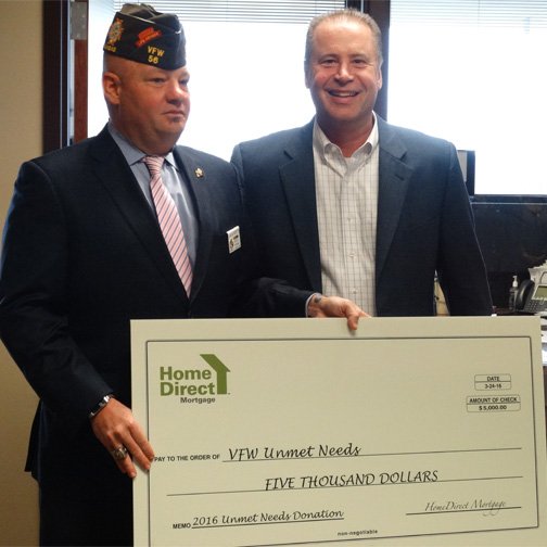 VFWHQ's tweet photo. On March 24, 2016, @HomeDirectMtg, a subsidiary of @BOKFinancial, donated $5,000 to the #VFW Unmet Needs program. https://t.co/6fBnOgmqGo