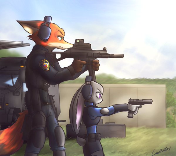 Turns out I'm pretty good with guns...Judy wasn't to bad with the pistol's fireback. 

(<a href="/OfficerFluff/">Judy Hopps</a>)