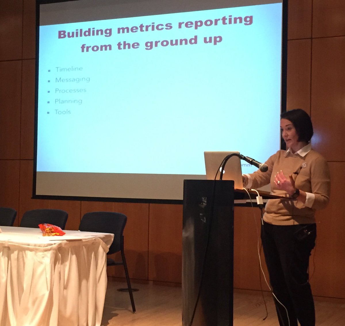 AASCU's tweet image. .@marleysmom discusses metrics at #aascucomm