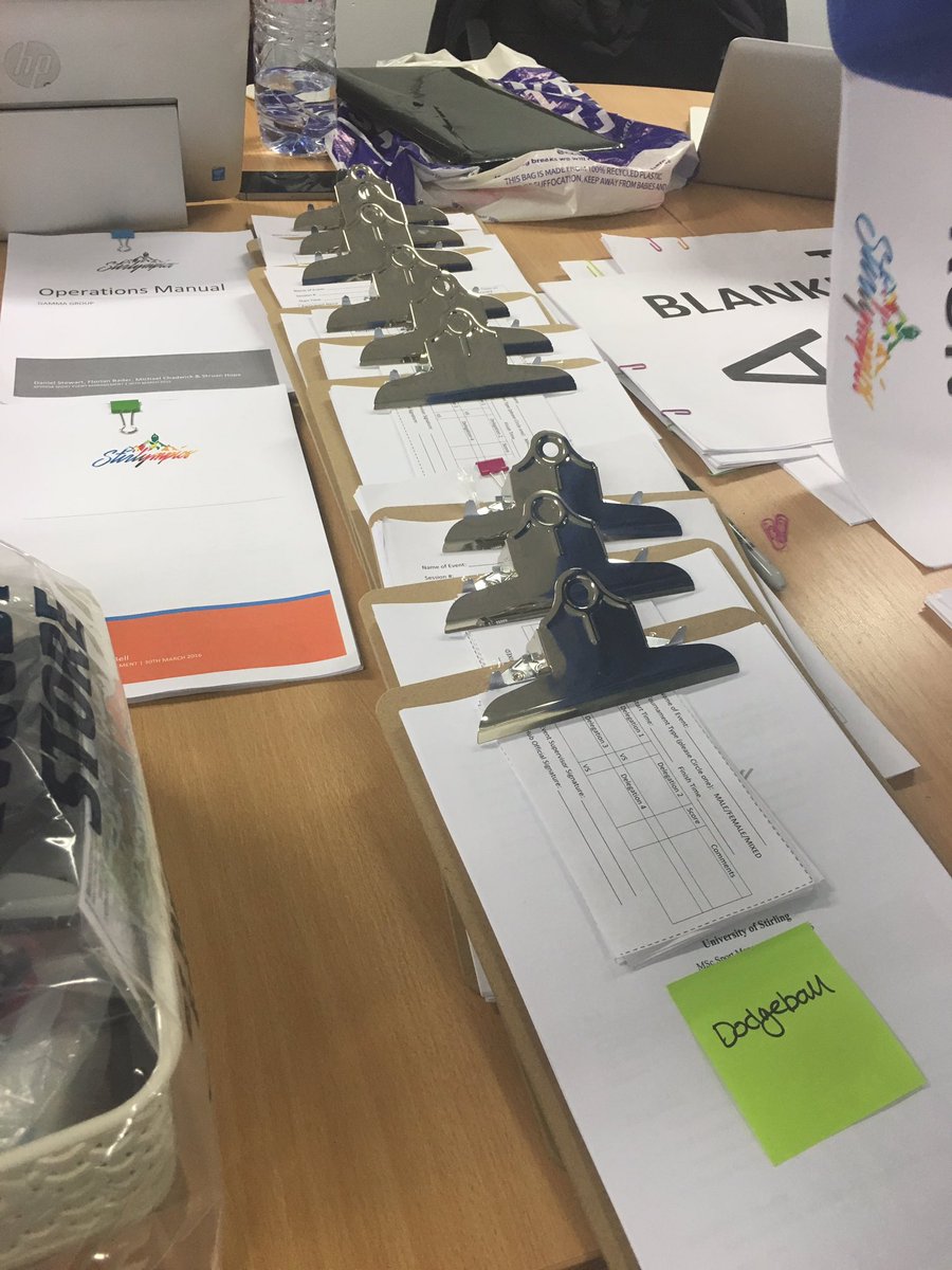 stirlympics's tweet photo. Final planning stages for tomorrow's #Stirlympics - looking forward to seeing you all! https://t.co/BYvKrW3hFJ