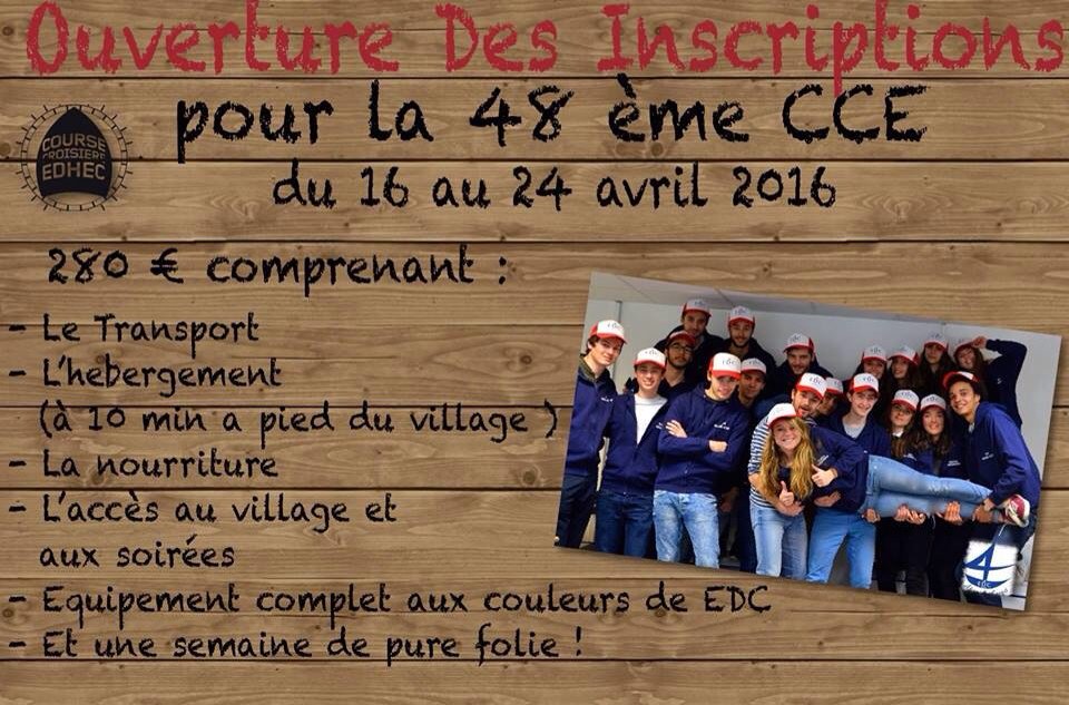 Alasso4vents's tweet photo. Les inscriptions sont ouvertes ! venez représenter @EDCofficiel à la @ccedhec ! #CCE48 https://t.co/wh7xwWzevi
