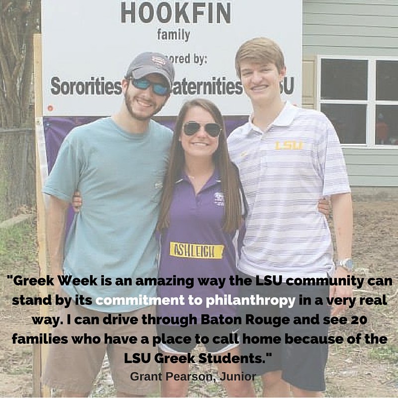 LSU_Greeklife's tweet photo. Greek Week is upon us! Sign up for a work shift using the link below. 
https://t.co/8JW7G2pOoO https://t.co/NquBQscEFr