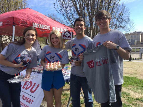 mrapert's tweet photo. hey @ArkansasSAA, gotta love this crew who is #Allin4Arkansas!  @We_AR2016 #flocksbentoncormackrapert https://t.co/wXQVvVh0gb