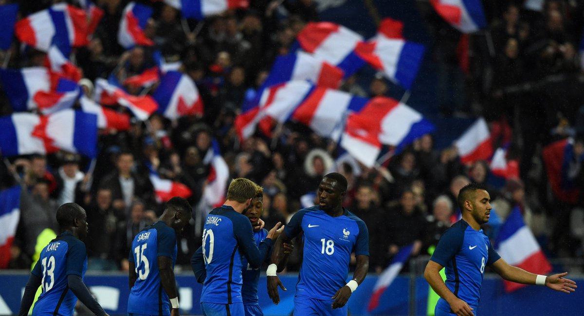ChampionsLeague's tweet photo. Bayern winger Kingsley Coman scored his first international goal for France in their 4-2 win against Russia. #UCL https://t.co/teJs73Dewc