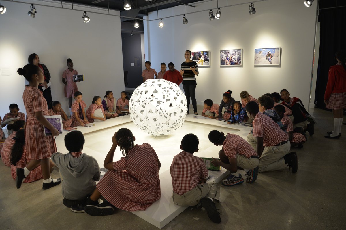 NatGalCayman's tweet photo. Students truly enjoyed the exhibition #ENMAS @NatGalCayman More here https://t.co/jTtoYMqfCo Over to you @NAGBahamas https://t.co/pWNo5c7eHb