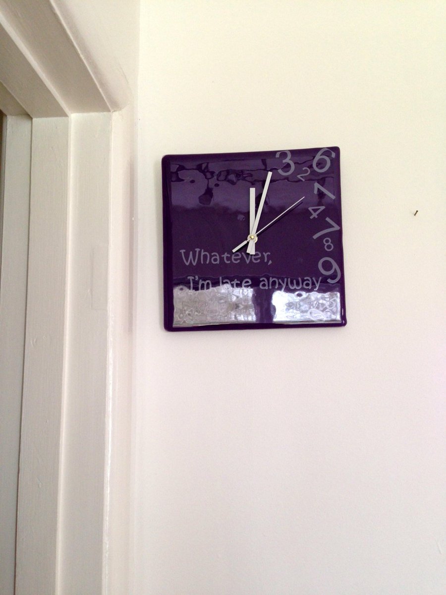 Funkifusion's tweet image. Whatever Clock, I'm Late Clock, Gifts For Her, Gifts For Him, Wedding… etsy.me/2195fu4 #Etsy #WhiteClock