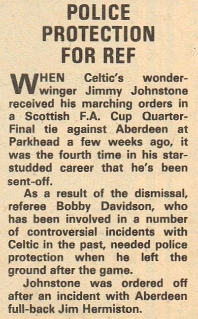 ScotsFootyCards's tweet photo. Police protection for ref #Celtic #BobbyDavidson #Shoot! 1973-04-28 https://t.co/tdG4xXZhVs