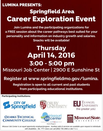 Springfieldmib's tweet photo. Check out this opportunity is your needing help with career exploration register at https://t.co/QLT33CrlT3 https://t.co/EDodbra5Su