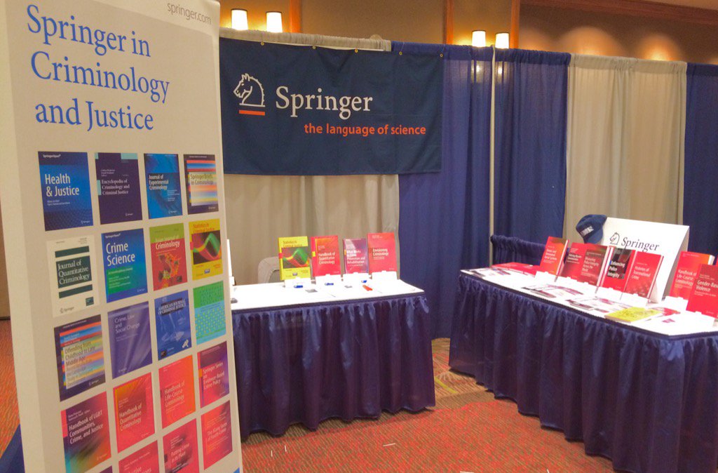 SpringerCrim's tweet image. Excited to be in Denver for #ACJS2016! Stop by the exhibit tomorrow through Friday!
