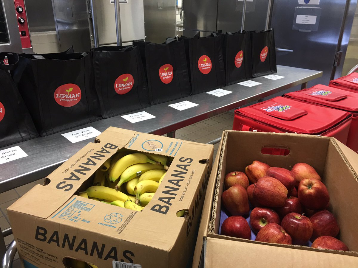 <a href="/kidcool13/">Jaime Weisinger</a> Thank you for the apples and bananas, Lipman Family Farms! #CCPSproud