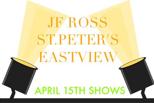 SEARS2016's tweet photo. APRIL 15TH SHOWS: 🎭
@JohnFRoss
@SMCDSB_PET
@WildcatGuidance https://t.co/iIw3GBSlQv