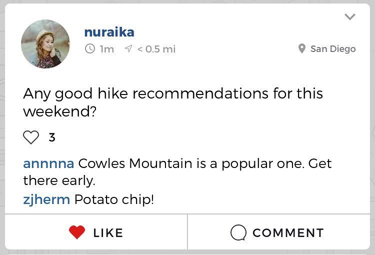 vicinity_app's tweet photo. Who can recommend a good hike in #SanDiego?

Download Vicinity and interact with everyone … https://t.co/gRyCP7T5OB https://t.co/r1gMDIg0oS