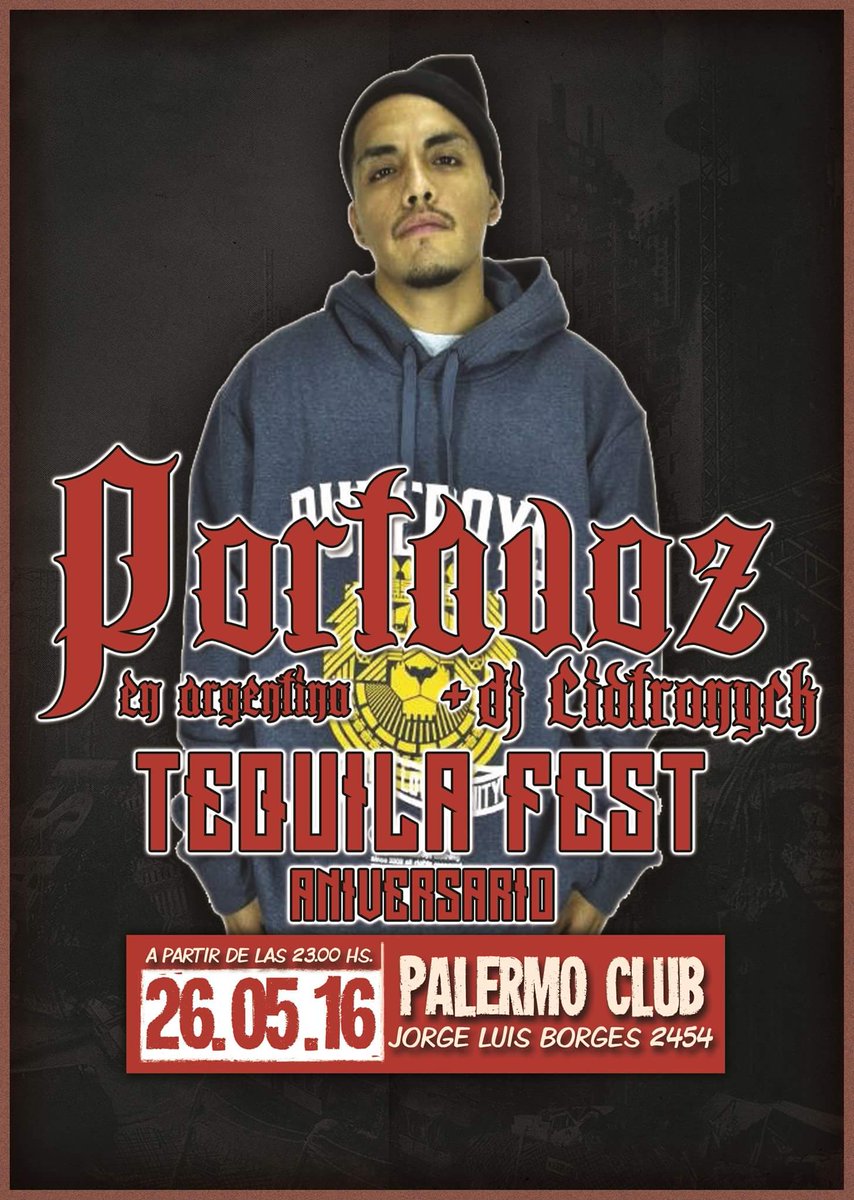 Zafrapro's tweet photo. @Portavoz y @Dj Cidtronyck estaran en la 5ta entrega del Tequi Fest.
26 de mayo en Palermo Club a partir de las 11pm https://t.co/CSTWmG6kcZ