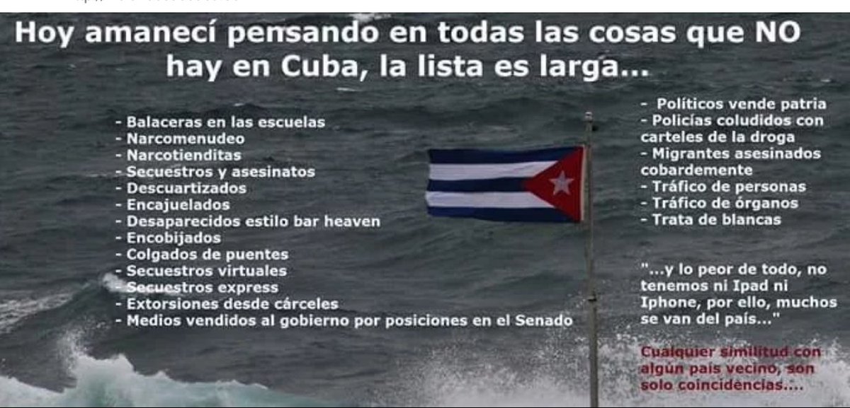 Chileokulto's tweet photo. Divulgan cosas que No hay en #Cuba https://t.co/RLBRt03quG https://t.co/QcJTIGwB6U