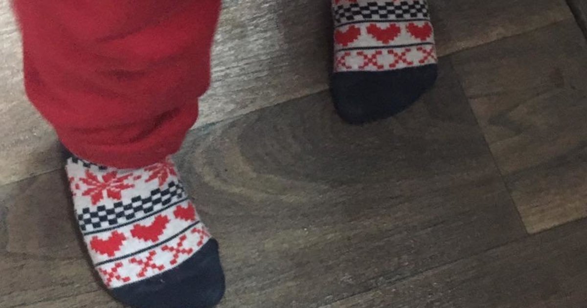 HuffPost's tweet image. Badass mom responds to strangers who mocked her son's "girl" socks huff.to/1PDtsC1