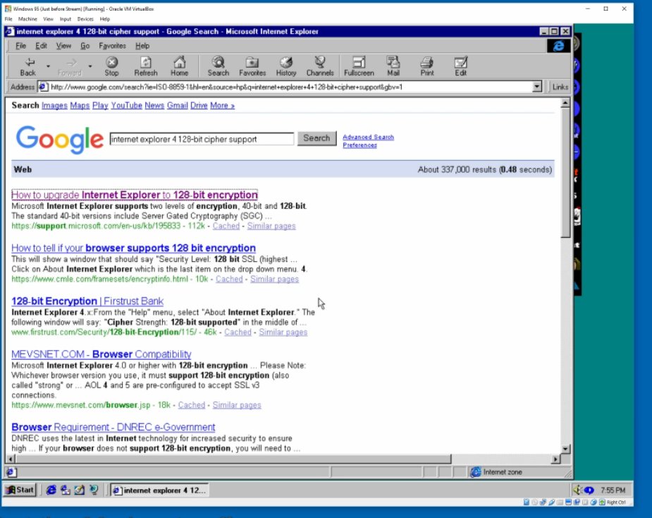 Wow, google.com still works in internet explorer 4.