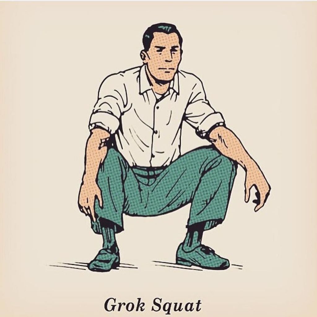 Mark_Sisson's tweet photo. Ah, the classic #groksquat. Functional movement cannot be stopped by business attire. • • … https://t.co/t2ATIXhWbk https://t.co/TEnduWnYF7