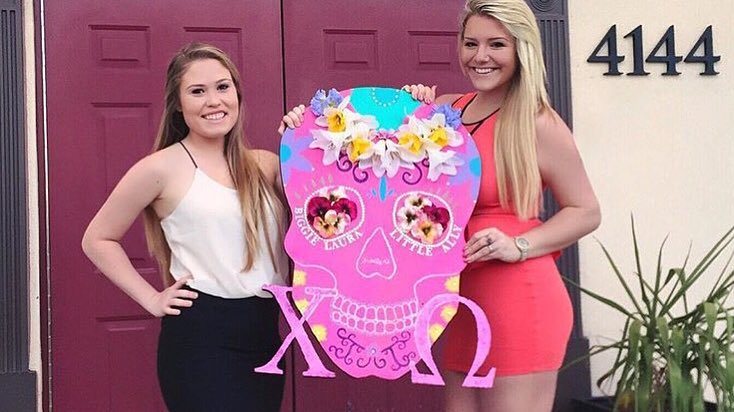 1ofakinddesignp's tweet photo. Shout out to Ally in @ChiOmegaUCF for painting this awesome paddle for her big, Laura! #custompaddle https://t.co/PddygkIqhI