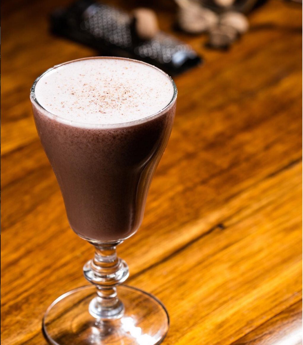 housebotanicals's tweet photo. Sympathy for the Devil: Bushmill's Black Bush / Silver Oat Whiskey / Port / Maple / Banana / #OrinocoBitters / Egg https://t.co/NI52pm4a2F