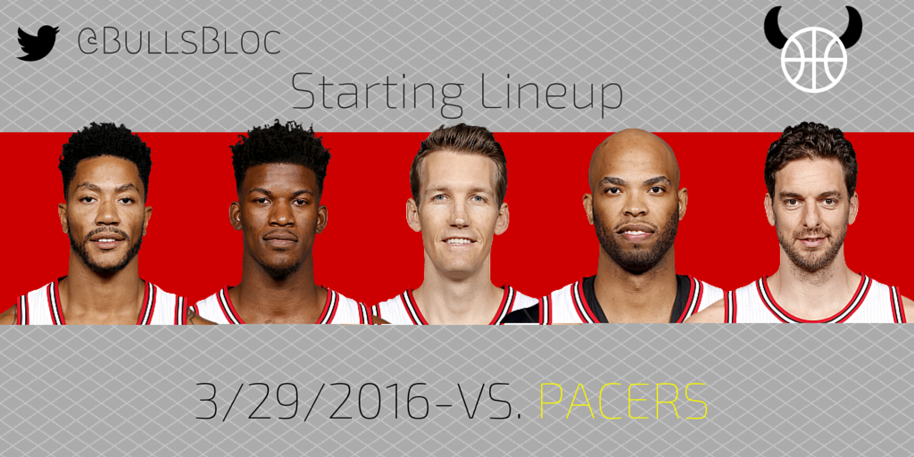 BullsBloc's tweet photo. #Bulls starters https://t.co/Bwydr92yAn